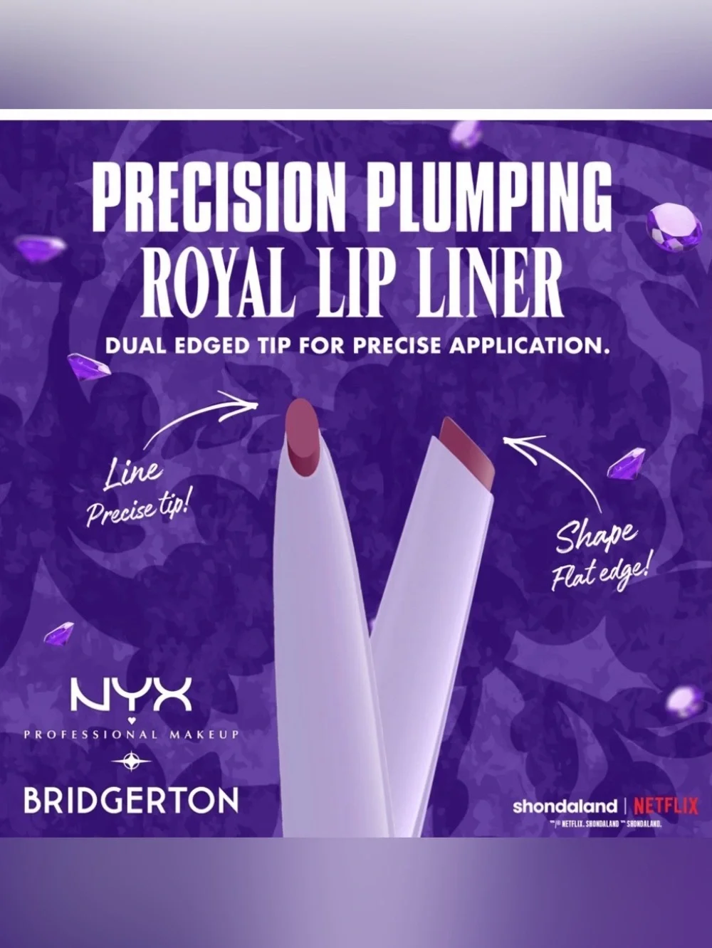 NYX Bridgerton Royal Treasures Lip Kit - Amethyst Amour (Amethyst Purple)